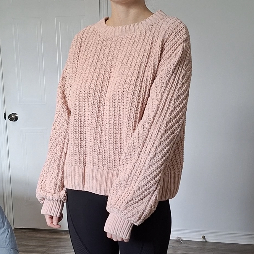 Cozy Pink Knit Sweater